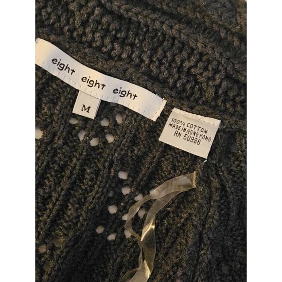 NWT Eight Eight Eight 100% Cotton Sweater Size Medium RN50986 Made In Hong Kong - Picture 6 of 7